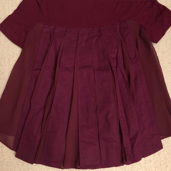 Short Sleeve Berry Knit Swing Back Sweater - Picture 4 of 4